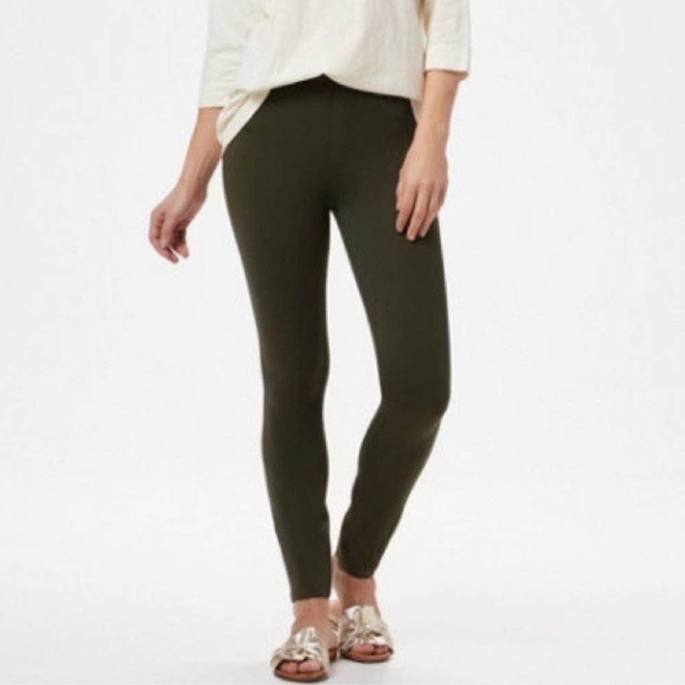 SPANX Ponte Ankle Length Leggings - Deep Olive